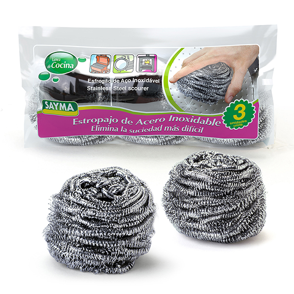 Ref. 120 - 3 estropajos acero inoxidable